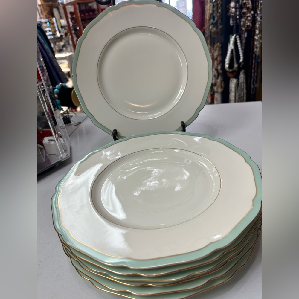 Royal York Germany Celeste Dinner Plates Discontinued Set Of 7